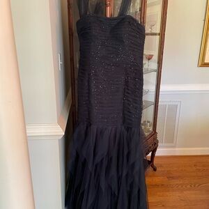 Teri Jon evening gown. Navy blue size 14. Worn once